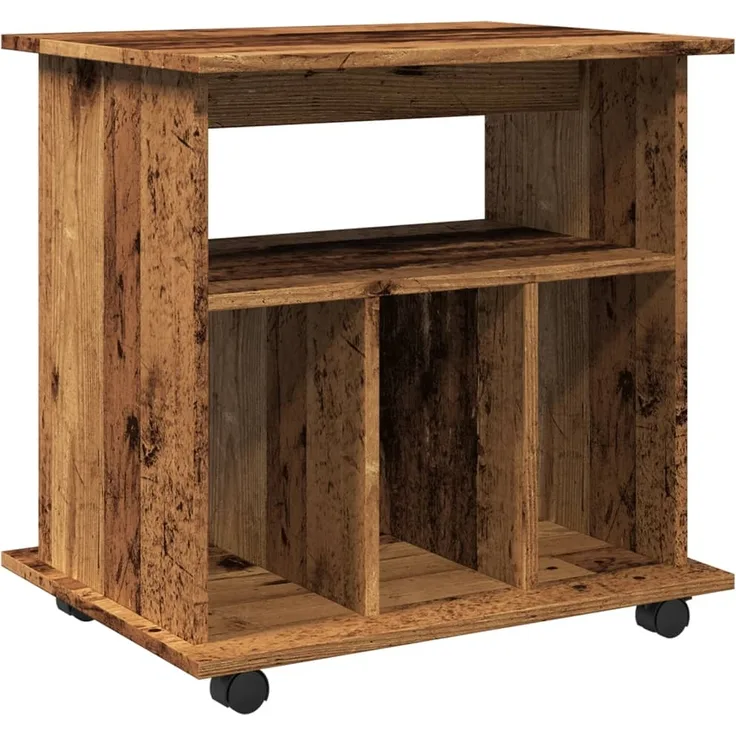 vidaXL Rollcontainer Altholz-Optik 60x45x60 cm Holzwerkstoff 856662