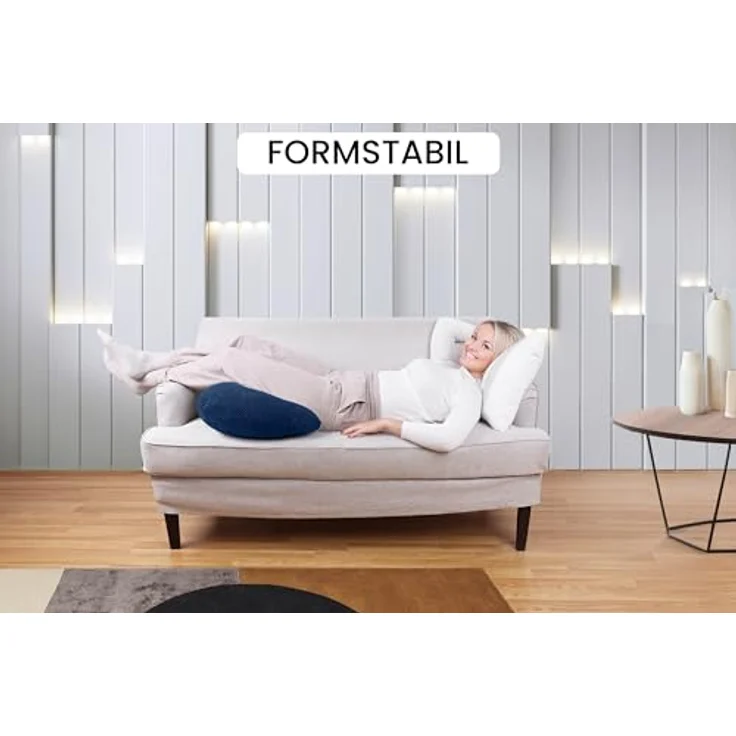 Amilian Stillkissen - Stillmond - Schwangerschaftskissen - Lagerungskissen, Schwangerschaftskissen klein - Kissen für Stillzeit - pregnancy pillow, mit Füllung und abnehmbarem Bezug - maschinenwaschbar – Bild 10