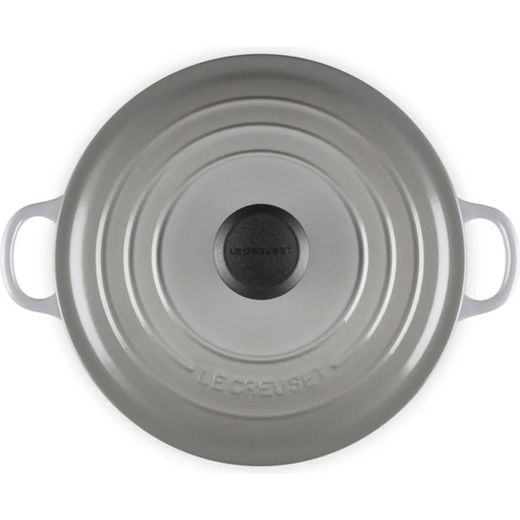 LeCreuset Bräter rund 24cm Emaille | Auswahl Mist Grey : Mist Grey – Bild 5