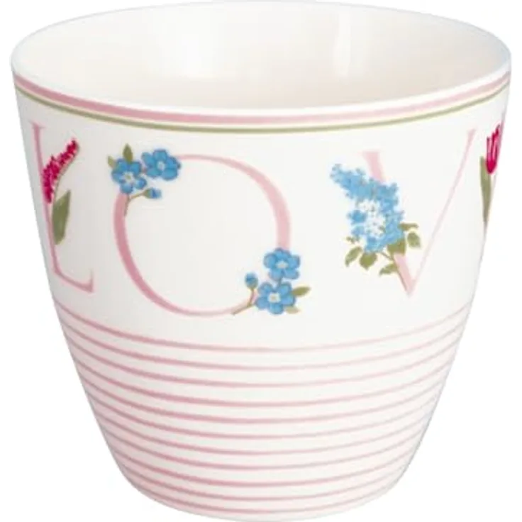 Greengate Latte cup Agnes Love white
