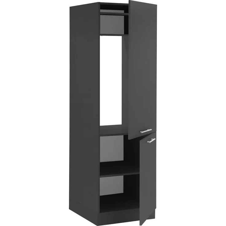 Kühlumbauschrank >LAUNDREEZY< in Anthrazit, Holzwerkstoff - 60x200x68cm (BxHxT) – Bild 4