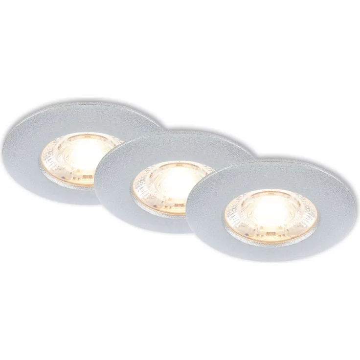 Briloner LED-Einbauleuchten Kulana Mini 3er Set 3,6W, 350lm chrom-matt