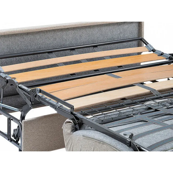 Vente-unique - VIZIR Sofa Leder Grau - B 223 cm94 cm x H 110 cm95 cm x L 216 cm – Bild 4