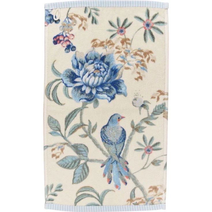 PiP Studio Gästehandtuch Secret Garden Gästehandtuch whiteblue 30x50cm (1 Stück), Baumwolle (325860) – Bild 3