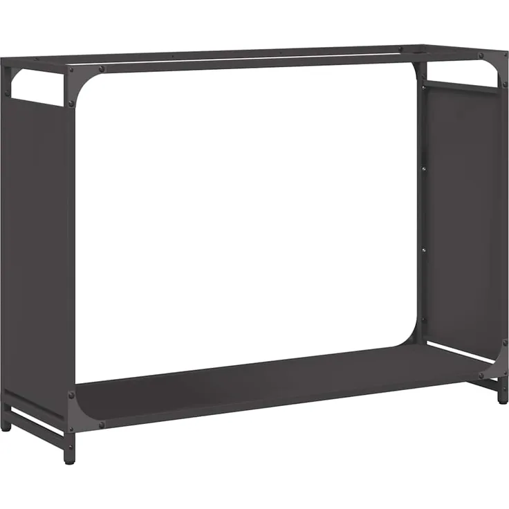 vidaXL Brennholzregal Schwarz 90x28x65 cm Kaltgewalzter Stahl 864203