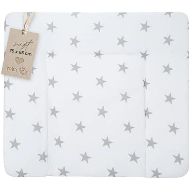 roba Wickelauflage 'Little Stars' 85 x 75 cm - PU beschichtet & 100% phthalatfrei - Weiß – Bild 2