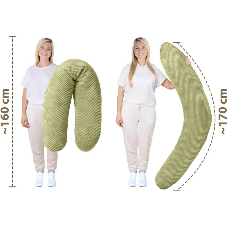 Amilian Stillkissen XXL 170 cm - Schwangerschaftskissen, Seitenschläferkissen, Pregnancy Pillow mit abnehmbarem Bezug, Schlafkissen für Seitenlage, Lagerungskissen für Schwangere & Stillzeit - Stillhilfe – Bild 2
