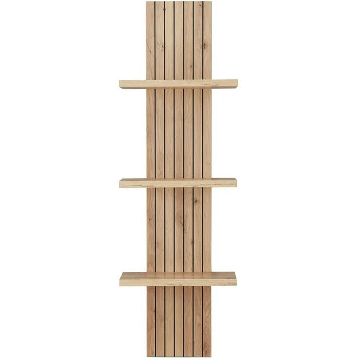 Stella Trading CORE Wandboard in Artisan Eiche Optik - Vielseitig einsetzbares Wandregal mit 3 Böden - 38 x 120 x 22 cm (B/H/T)