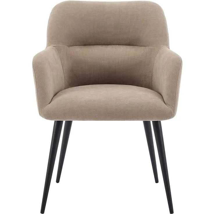 Vente-unique - HEKA Stuhl Stoff Beige - B 61 cm x H 78 cm x L 59,5 cm – Bild 3