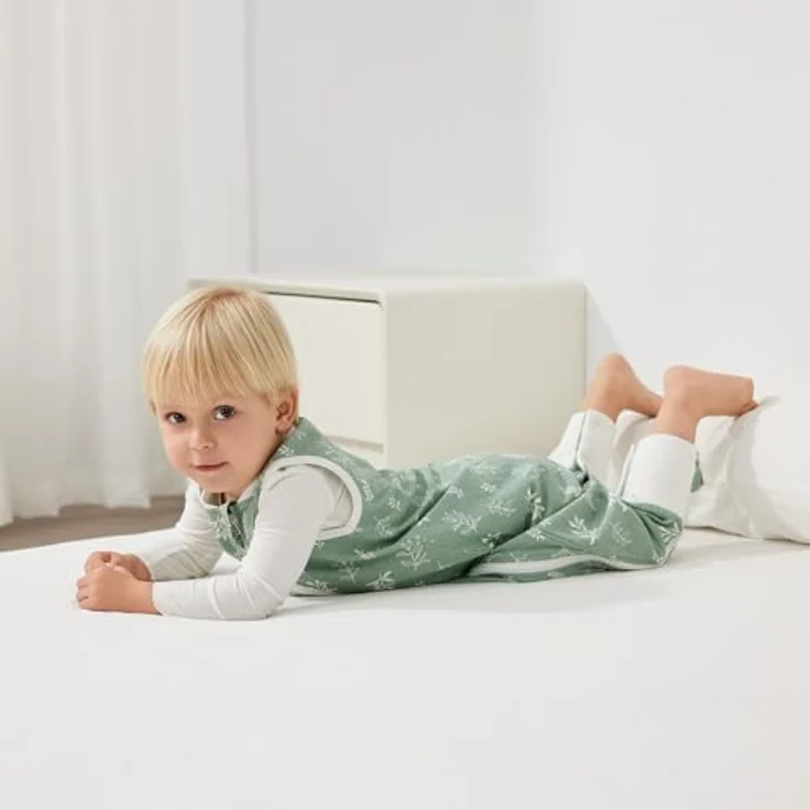Duomiaomiao 2er Pack Baby Schlafsack mit füßen,0.5 Tog Ganzjahres Cartoon Jungen Schlafsack, leichter hochwertiger Baumwoll-Kinder Schlafsack, geeignet für Kinder im Alter Von 6 Monaten bis 6 Jahren – Bild 4
