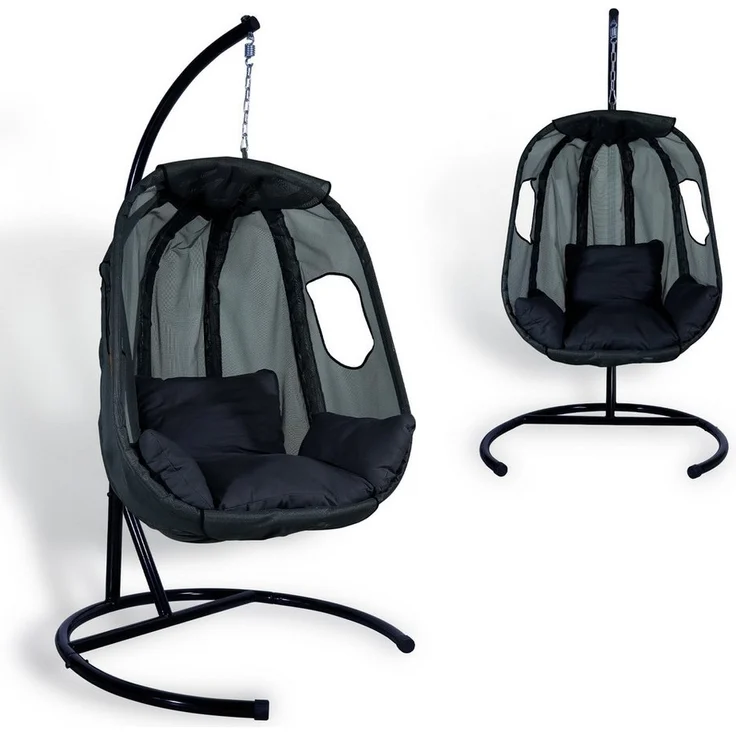 CCLIFE Hängesessel Hängesessel mit Gestell Kissen Hängeschaukel Indoor Outdoor,120 kg – Bild 1