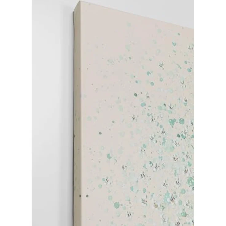 Kare Design Leinwandbild Flower Boat Beige/Grün, Gemälde, Pastellfarben, Asia-Stil, buntes Wandbild, Canvas-Leinwand, Massivholz Rahmen, handgemalte Details mit Acrylfarbe, Abstrakt, 160 x 120 x 3,5 cm – Bild 8