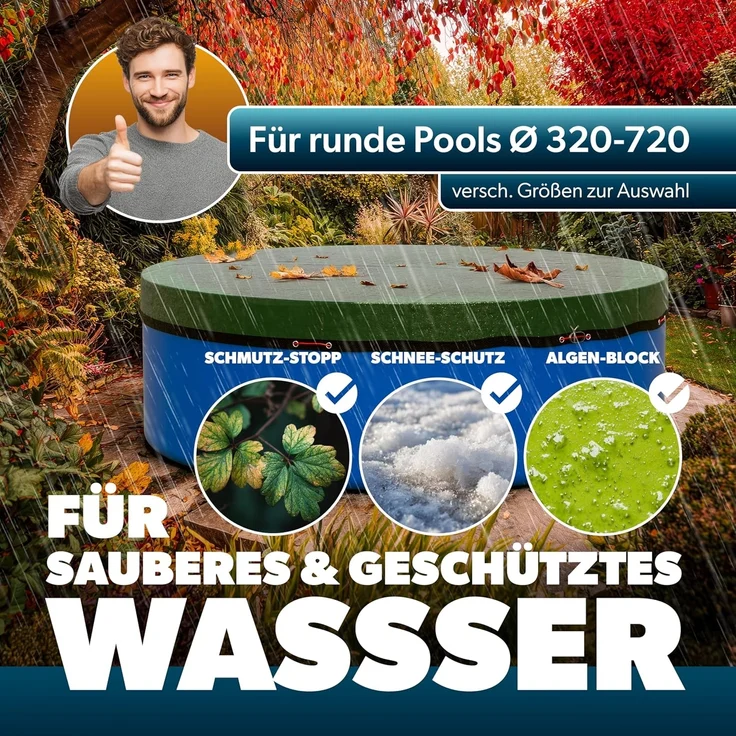 Winterplane Basic rund [Ø 500 cm | 110g/m²] – Bild 2