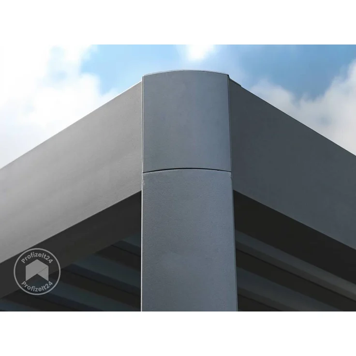 PRIMEYARD Pergola 4x3,5 m - Pfosten und Lamellendach aus Aluminium - anthrazitfarbene Terrassenüberdachung – Bild 7
