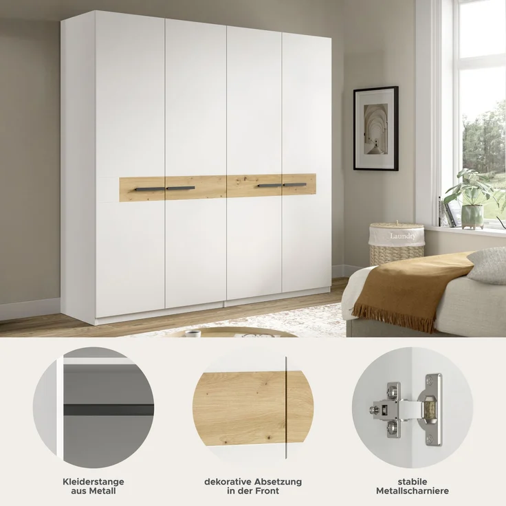 Stanga Kleiderschrank in weiß – Bild 6