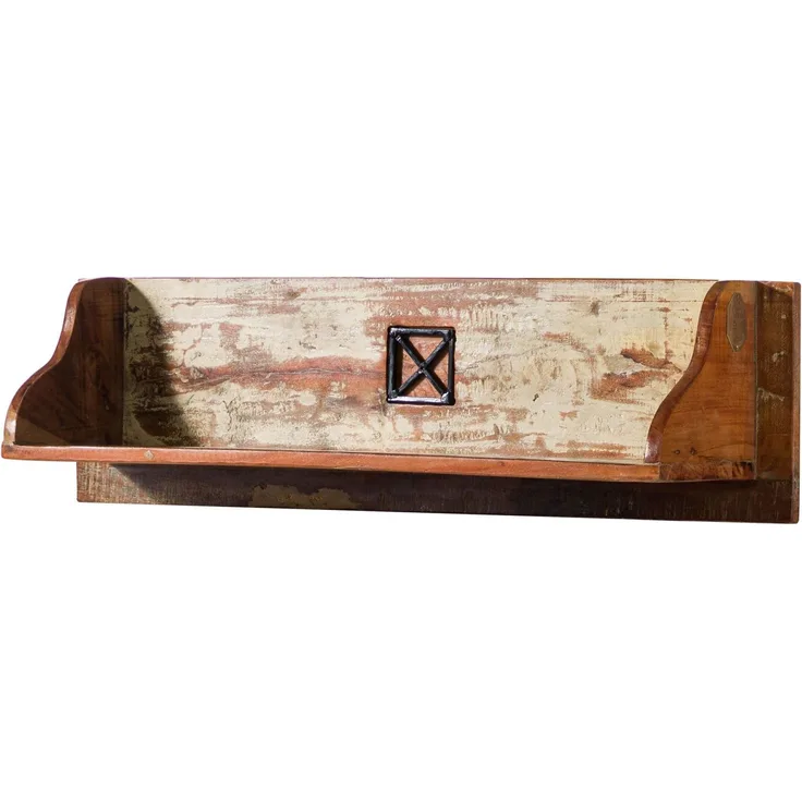Wandregal Altholz 85x22x24 mehrfarbig lackiert NATURE OF SPIRIT #117