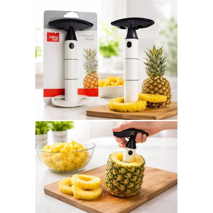 Ananas-Schneider Vacu Vin Perfekte Ananasringe in Sekunden Weiss