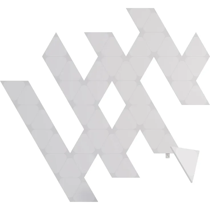Nanoleaf Shapes Mini Triangle Erweiterungspack, 50 zusätzliche Dreieckigen Mini LED Panels - Smarte Modulare RGBW WLAN 16 Mio. Farben Wandleuchte Innen, Musik & Bildschirm Sync, Funktioniert mit Alexa