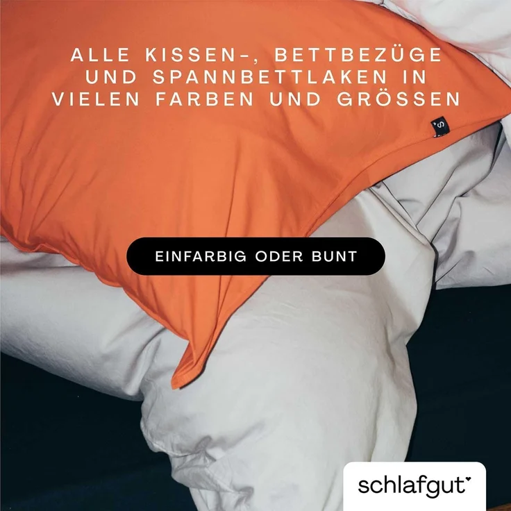 Schlafgut 'PURE BOXSPRING' Spannbettlaken, Jersey-Elasthan, Gummizug: rundum, (1 Stück), Bio-Baumwolle, für Matratzen bis 40 cm Höhe, Purple Mid, L 140x200cm - 160x220cm – Bild 5