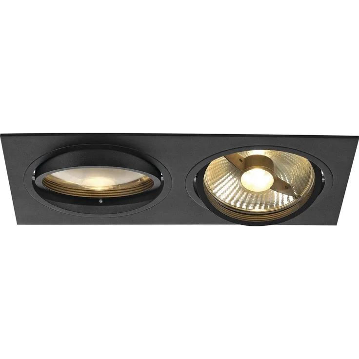 SLV No. 113840 NEW TRIA 300 SQUARE Einbauleuchte schwarz GU10 max. 2x75W