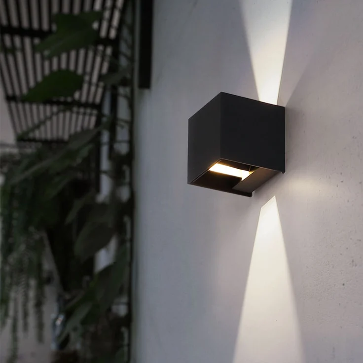 LED Außen-Wandleuchte, Aluminium, schwarz, IP54 – Bild 2