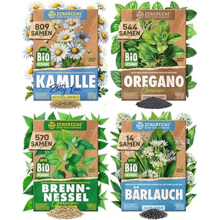 ZenGreens® - Bio Wildkräutersamen im 15er Set - 15 Wildkräuter Samen für den einfachen Anbau im Garten, Balkon oder Hochbeet - Pflanzensamen - Saatgut – Bild 15