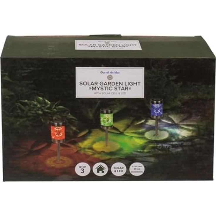 HAC24 LED Solarleuchte Garten Solar Lampen Solarlampen Terrasse, LED fest integriert, Warmweiß, Mystic Star mit Erdspieß – Bild 7