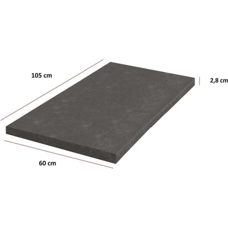 Küchen Arbeitsplatte Metallic Brown 105 cm 28 mm Bianca Grey Rose Küchenzeile – Bild 4