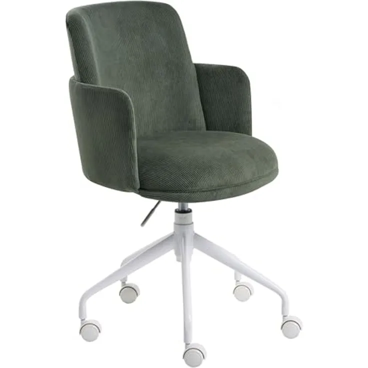 Bürostuhl DRYDEN Cord Dunkelgrün