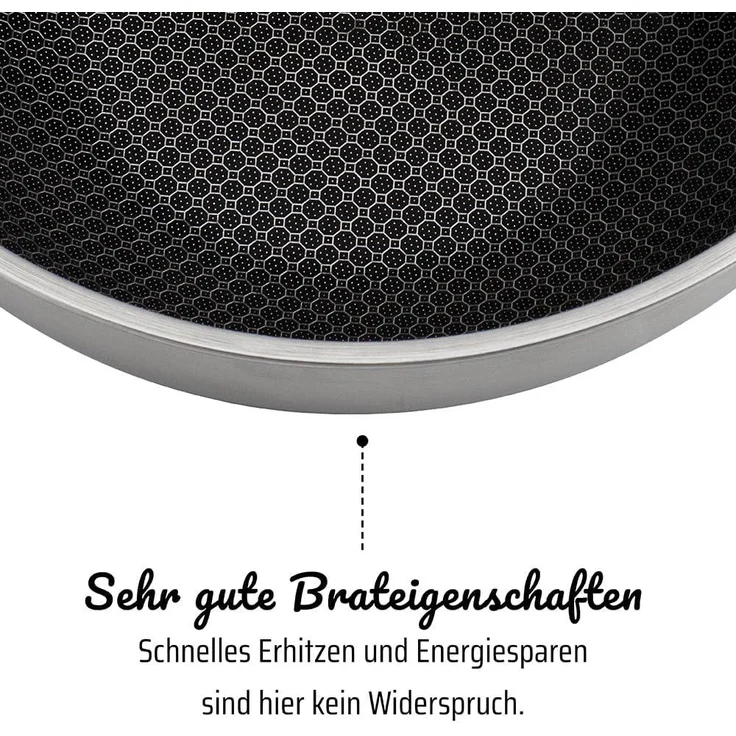 GSW 868549 Inoxxa Black, Bratpfanne mit Gegengriff und Wabenstruktur - ⌀36 cm – Bild 5