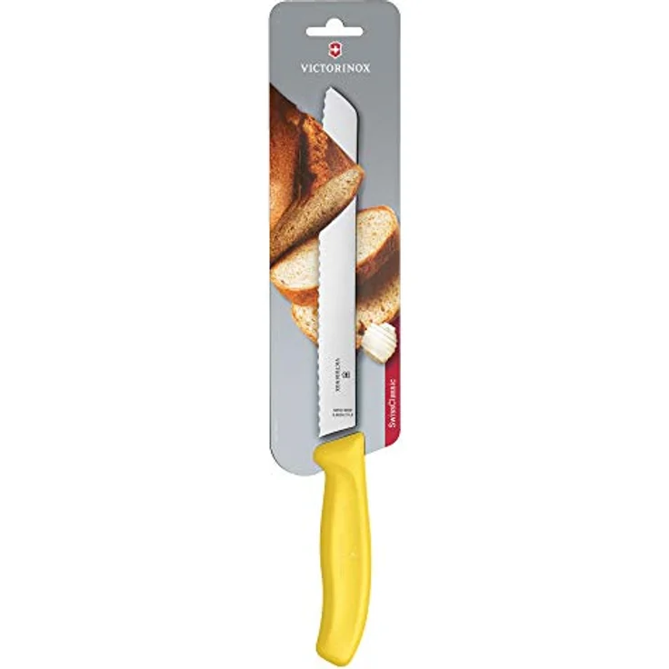 Victorinox Brotmesser 21cm gelb Wellenschliff – Bild 3