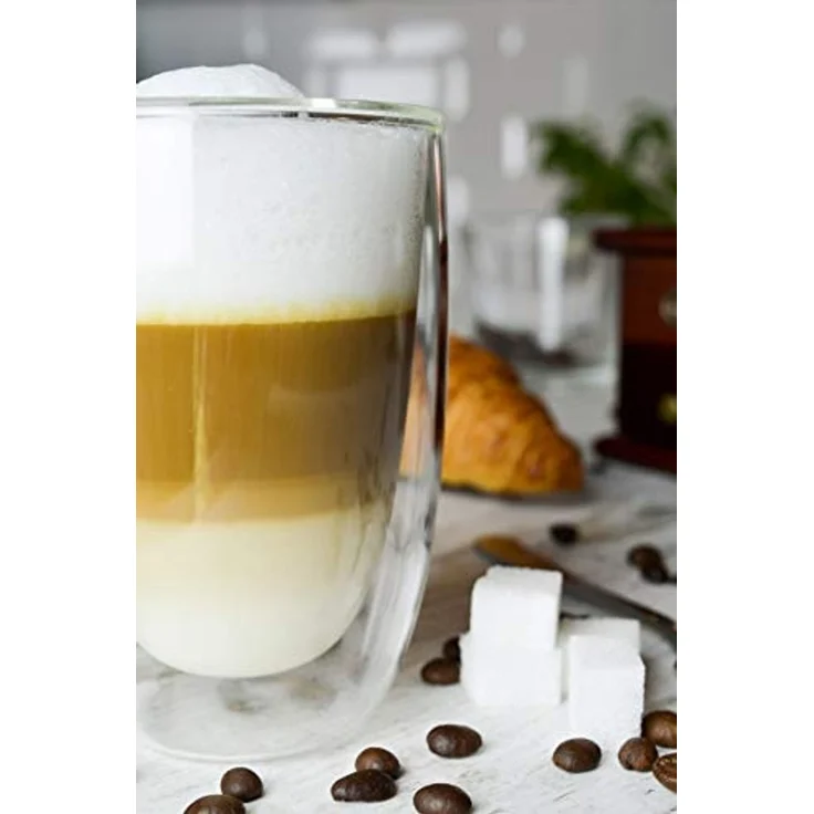 6 doppelwandige Cappuccino Gläser 200ml Kaffegläser Teeglas Doppelwandige Gläser – Bild 5