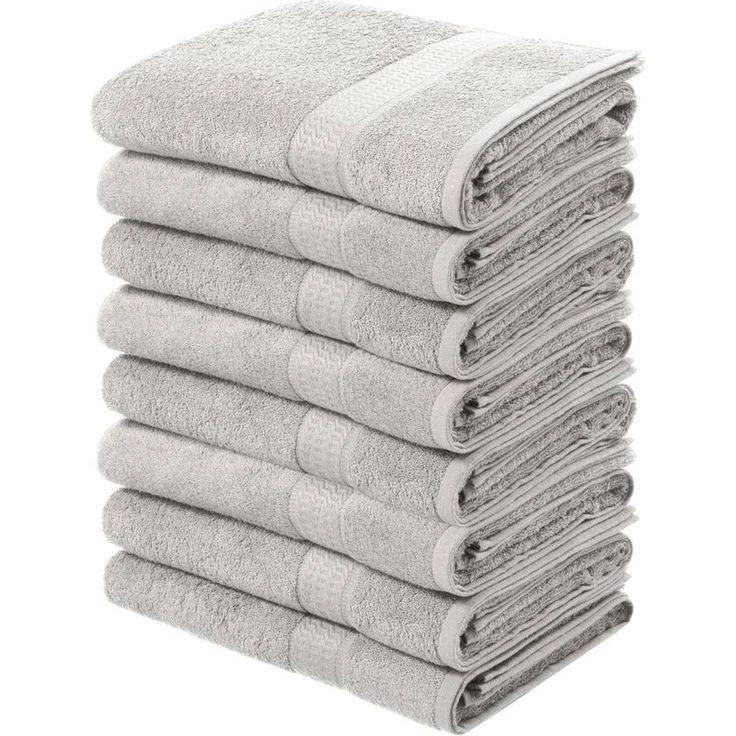 OTTO home Handtücher Juna, als Set und Serie erhältlich, 8 Handtücher, 50x100cm, Walkfrottier (8-St), 8-tlg. Handtuch-Set, 100% Baumwolle, mit Bordüre, Uni-Farben, weich – Bild 1
