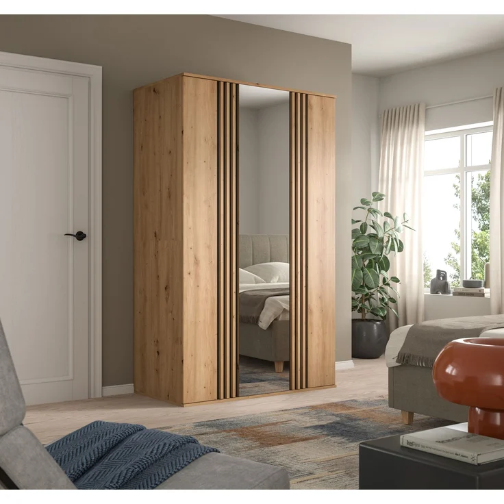 Tofta Kleiderschrank 3-türig in Artisan Eiche Nachbildung – Bild 5