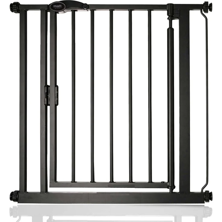 Bettacare Automatisch Schließendes Treppengitter, 75cm - 82cm, Mattschwarz, Druckmontage-Sicherheitsgitter, Babygitter, Sicherheitsschranke für Türen, Flure und Räume – Bild 1