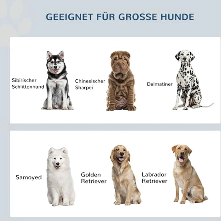 PawHut Futternapf Erhöhter Hundenapf, Futternapf mit Stauraum, Wassernapf 2 x 2000ml, Edelstahl, Wassernapf für große Hunde, Grau – Bild 7