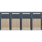 Mülltonnenbox Müllbox Mülltonnenverkleidung 4 Türen Box Pflanzdach Anthrazit