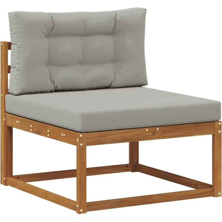 vidaXL Outdoor-Sofagarnitur 4 stk. 4-Sitzer Natur und Hellgrau 3367499 – Bild 3