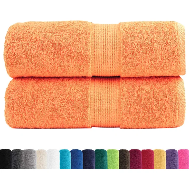 vidaXL Premium Waschhandtücher SOLUND 2 Stück Orange 30x30 cm 600 g/m² 137371 – Bild 2