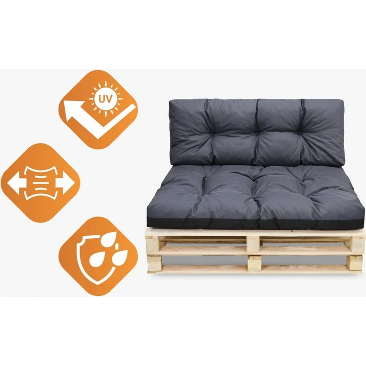 Amazinggirl Palettenkissen Palettenkissen Outdoor Waschbar - 40x120 cm Pallettensitzkissen – Bild 4
