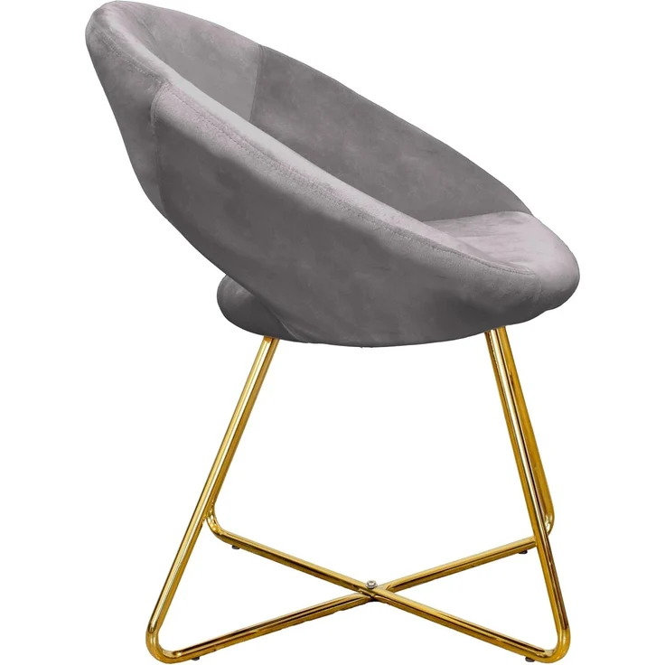 GARDENIA Vellutino Rundsessel London Grau, 65 x 59 x 74 cm – Bild 4