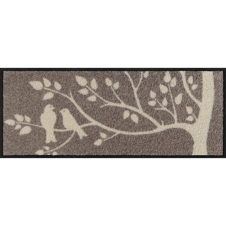 Salonloewe Läufer Fußabtreter klein 30x75 Skandi Birds taupe, Läufer Mini, Höhe: 300 mm – Bild 3