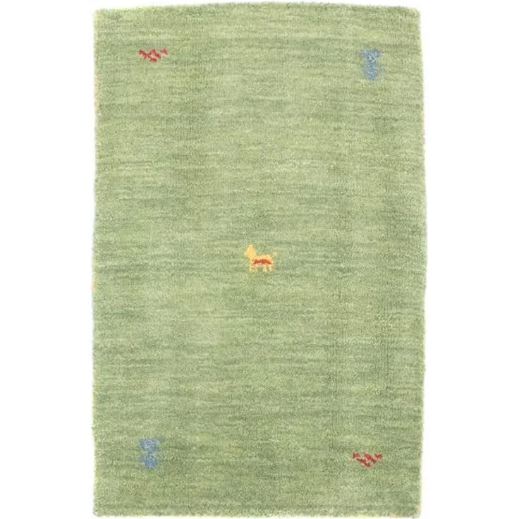 Gabbeh Teppich - Indus »Agra« 350 x 250 cm - hellgrün – Bild 2