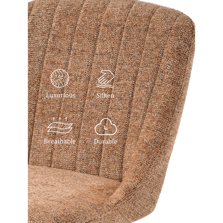 GOEURVANT 993 Esszimmerstühle 4er-Set, Chenille - Orange – Bild 10