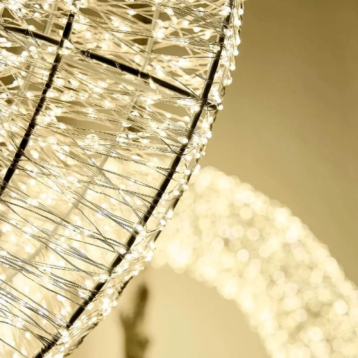 Hochwertiger 1440 LED Kranz aus Metall Ø 50 cm. Dimmbar mit Timer Fernbedienung – Bild 5