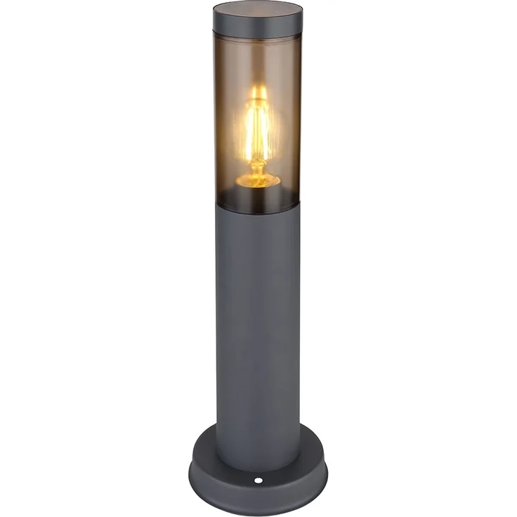 2er Set Sockelleuchte, Edelstahl, anthrazit, rauch, H 45 cm – Bild 10