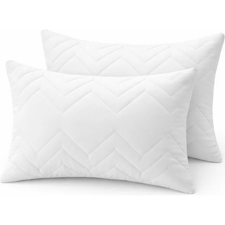 SEI Design Microfaserkissen Kopfkissen Kissen Zierkissen Sofakissen Nackenstützkissen 50x70, Füllung: 100% Mikrofaser, Seitenschläfer, Rückenschläfer, Bauchschläfer, 2-er SET, Schlafkissen gesteppt mit Reißverschluss Kochfest 95° – Bild 1