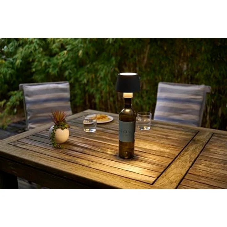 Northpoint LED Akku Tischlampe Flaschenlampe mit Touchsensor, warmweißes Licht, IP54, beige – Bild 4