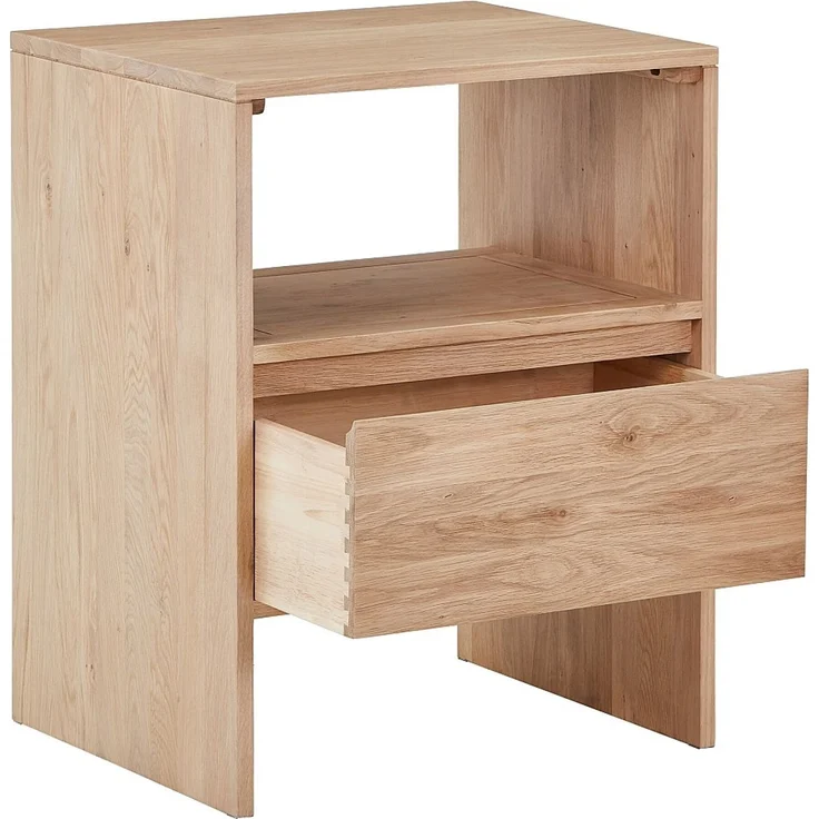 Vente-unique - Waschbeckenunterschrank aus Massivholz Eiche - Hell Natur - 60 cm - CAVIZO – Bild 5