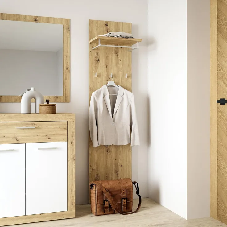 Forte Garderobenpaneel BACCIO - Diele Paneel in Artisan Eiche (D78)